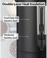 gaomon 14L Large Stainless Steel Coffee Urn with Double Wall Insulation for Wedding, Buffet, Catering, Events, Outdoor Bar