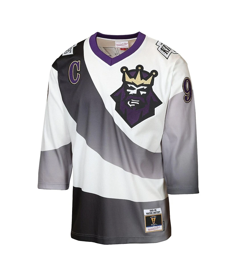 Mitchell & Ness Big Boys and Girls Wayne Gretzky Black Los Angeles Kings Maxxed Out Fashion Basketball Jersey