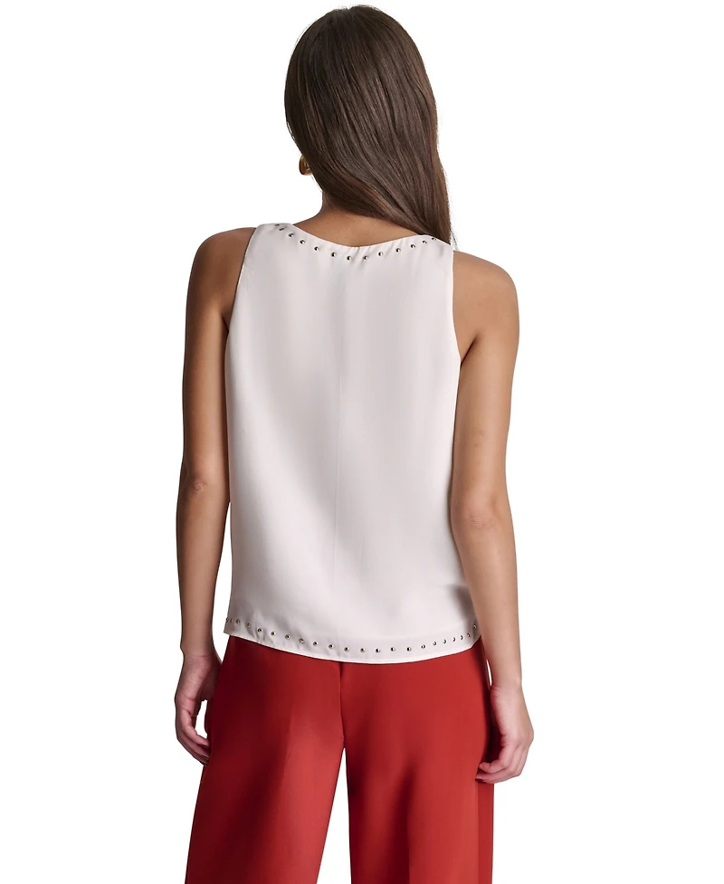Bcbg Women's Sleeveless Studded Top