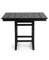 Streamdale Furniture 37.8" Square Black Hdpe Folding Outdoor Patio Dining Table