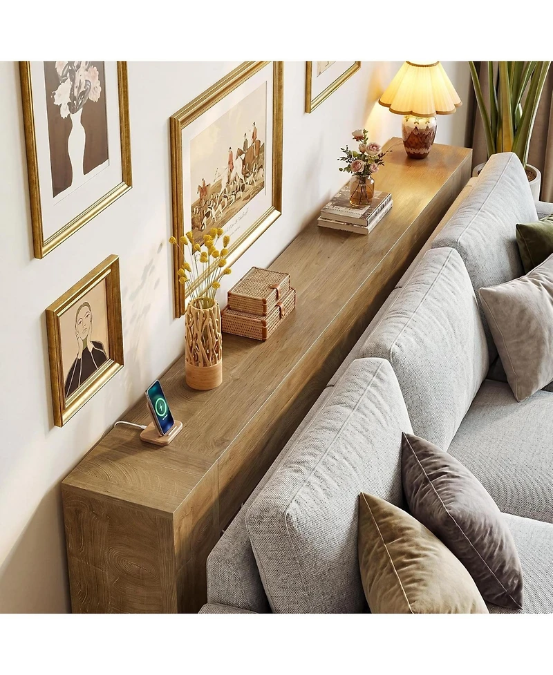 Tribesigns 79-Inch Console Table, Extra Long Entryway Table, Thick Tabletop, Farmhouse Style, Narrow Sofa Console Table