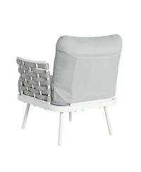 Streamdale Furniture Mariano Steel Club Chair Set of 2