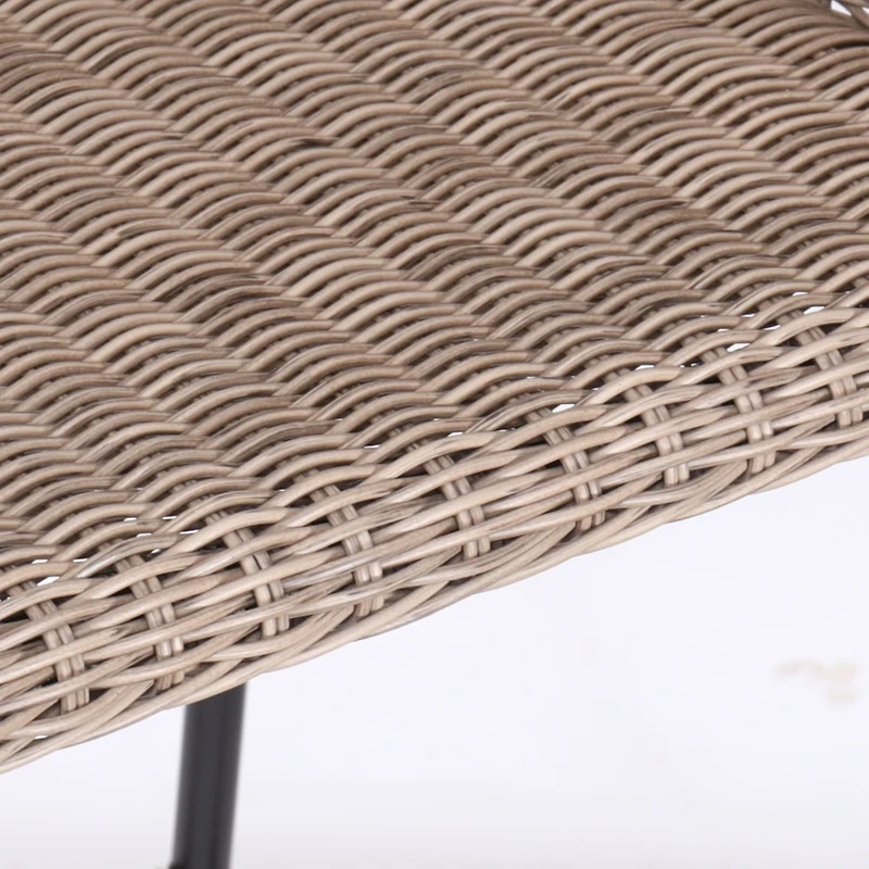 Streamdale Furniture Ladd Outdoor Metal Wicker Barstool, Light Faux Wicker, Set of 2