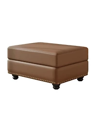 Streamdale Furniture Faux Leather Ottoman for Living Room, Apartment, and Office