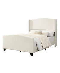 Streamdale Furniture Upholstered Full Bed Frame with High Headboard and Footboard