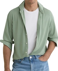 Reiss Men's Davaro Regular-Fit Stretch-Modal Cutaway-Collar Shirt