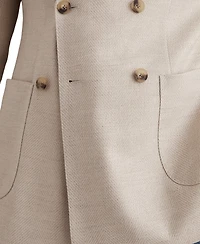 Reiss Men's ManciTailored-Fit Double-Breasted Herringbone Blazer
