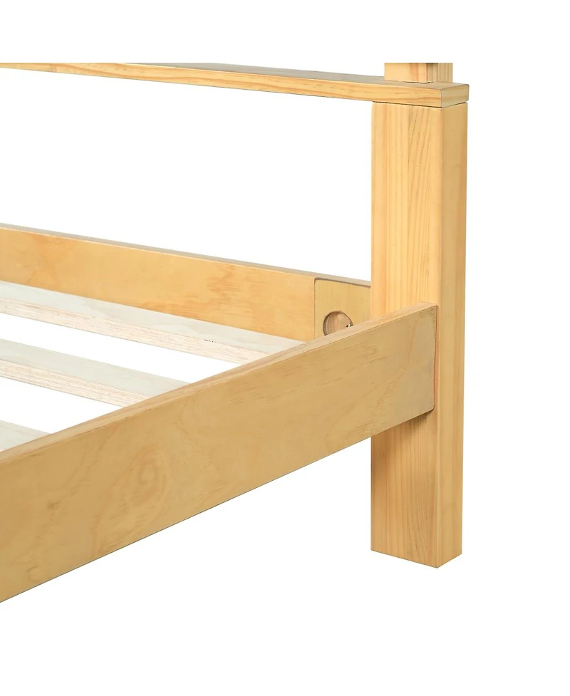 Streamdale Furniture Premium Solid Wood King Bed Frame with Headboard