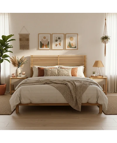 Streamdale Furniture Premium Solid Wood King Bed Frame with Headboard