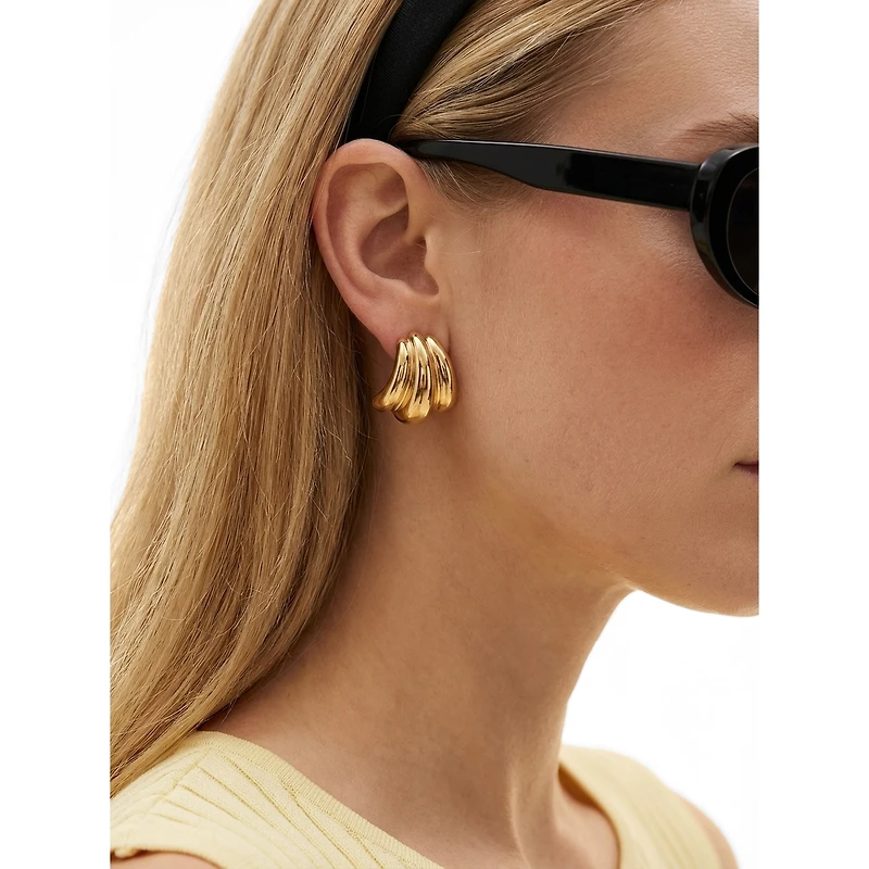 Joey Baby Sculptural Curve Stud Earrings