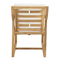 Streamdale Furniture Outdoor Chairs for Patio, Backyard, Garden, Light Teak Wood+ Cushion