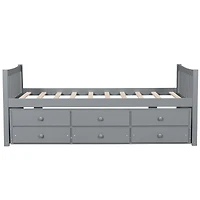 Streamdale Furniture Daybed with Trundle and Drawers, Twin Size
