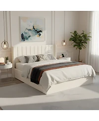 Streamdale Furniture Large-capacity upholstered storage bed with drawers ,King