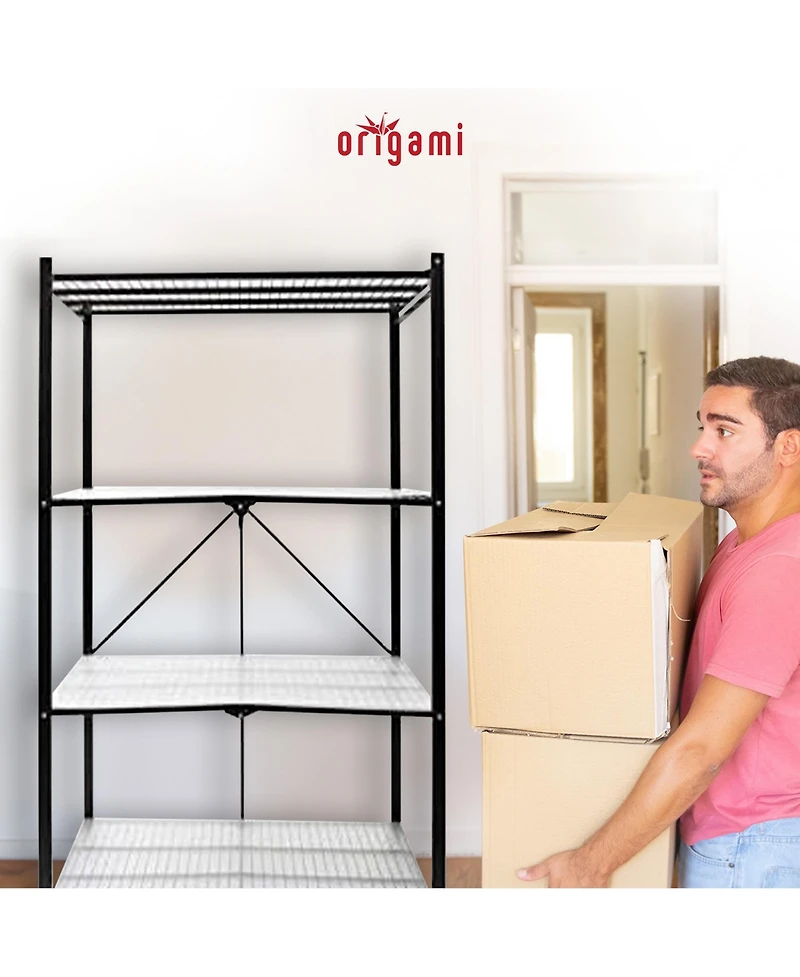 Origami Magnetic Wire Shelf Liners for R4/R5 Series Storage Racks, (Set of 4)