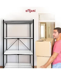 Origami Magnetic Wire Shelf Liners for R4/R5 Series Storage Racks, (Set of 4)