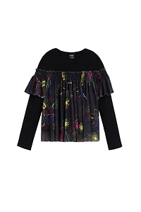 Desigual Girls's Floral Print T-Shirt