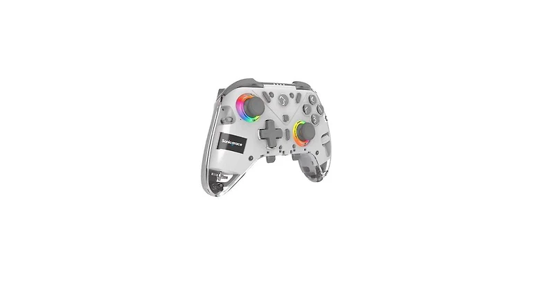 Sonicgrace Wireless Gaming Controller with Rgb Light and Charging Dock for Pc, Android and Ios