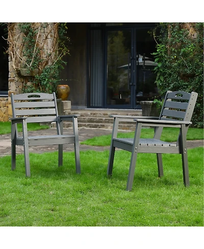 Streamdale Furniture Hdpe Outdoor Terrace Dining Chair Set