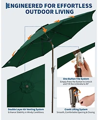 gaomon Garden Backyard Outdoor Patio Market Table Umbrella for Deck and Poolside