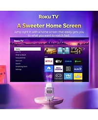 Aurzen Mini Portable Roku Tv Projector with Carrying Case, Roku Built-in, Usb-c Powered, Native 1080P, DoIby Audio, Auto Focus and Keystone