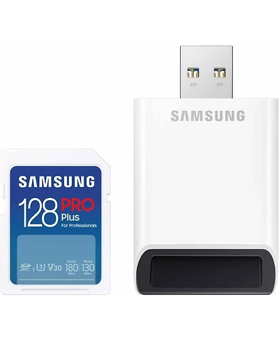 Samsung 128GB Pro Plus Sd Memory Card with Reader
