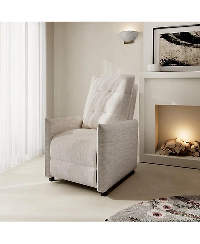 Streamdale Furniture Chenille Fabric Manual Push Back Recliner Chair