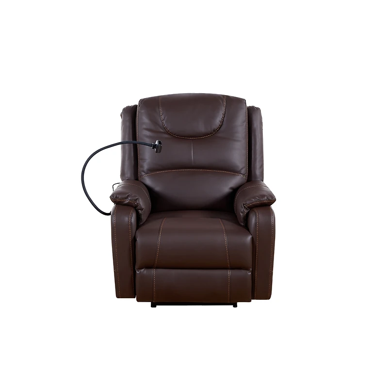 Streamdale Furniture Zero Gravity Power Recliner with Massage, Heat, Usb, and Phone Holder