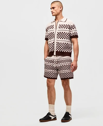 Mode of One Men's Check Sweater Shorts, Macy's Exclusive