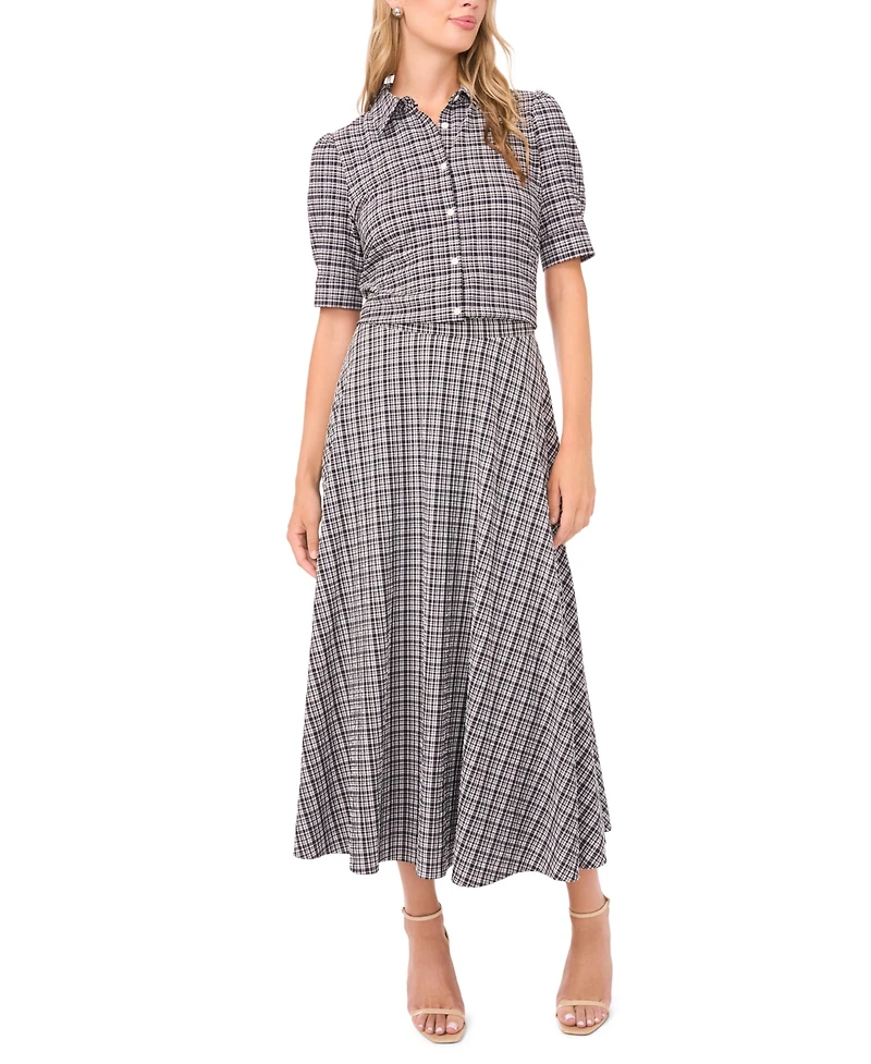 Vince Camuto Women's Puff Shoulder Button Down Shirt