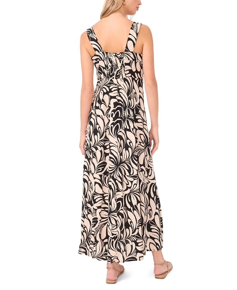 Vince Camuto Women's Thick Strap Square Neck Maxi Dress