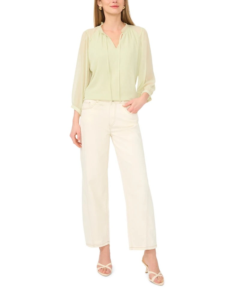 Vince Camuto Women's Split Neck Raglan-Sleeve Blouse