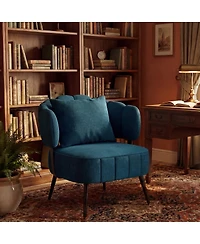 Streamdale Furniture Chenille Decorative Armchair with Spring Cushion and Slipcover