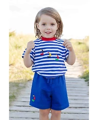 Florence Eiseman Toddler Boys Knit Short Set With Sailboats