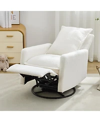 Streamdale Furniture Teddy Fleece Swivel Rocker Recliner Chair