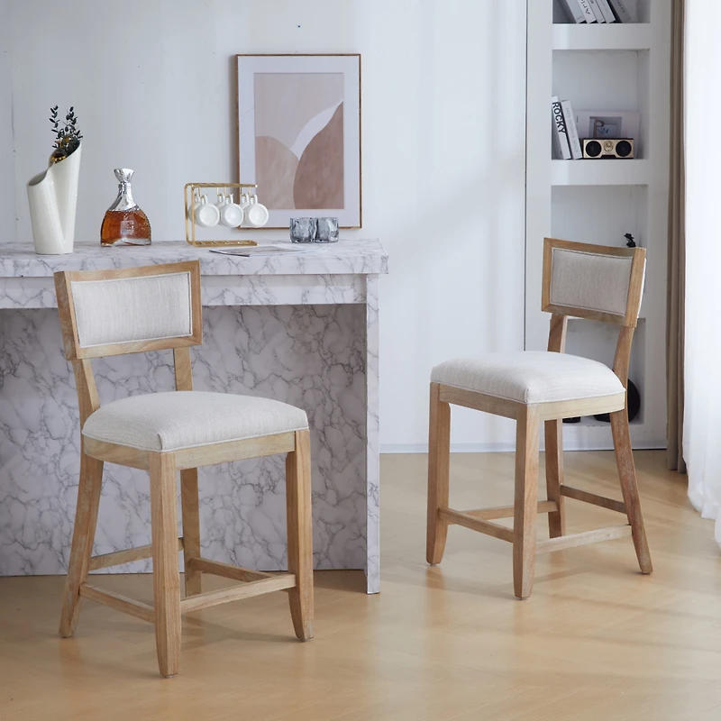 Streamdale Furniture Upholstered Counter Stools, Set of 2