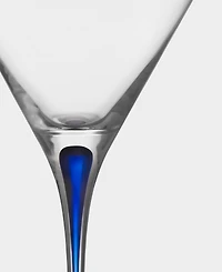 Orrefors Set of 2 Intermezzo Blue Martini Glasses