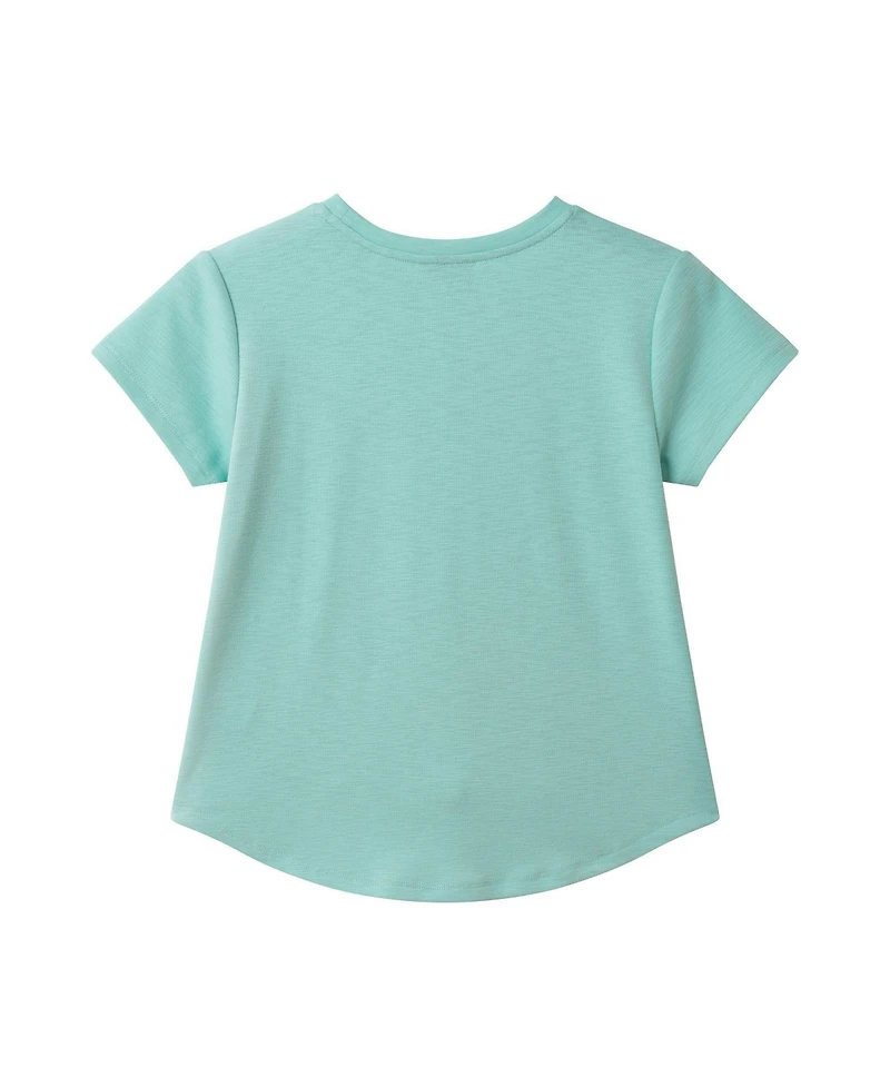 Andy & Evan Girls Sparkle Bloom Emroidered Tee