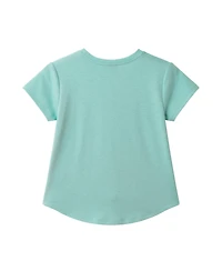 Andy & Evan Girls Sparkle Bloom Emroidered Tee