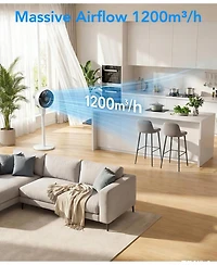 Cowsar Pedestal Fan, 3 Spd, 6H, 80degree(s) Osc, Aroma, Detachable