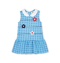 Florence Eiseman Little Girl Printed Knit Dress With Flowers