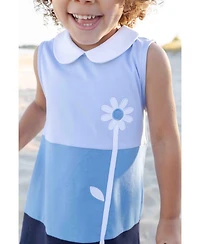 Florence Eiseman Little Girl Colorblock Knit Dress With Flower