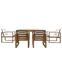 Streamdale Furniture 7-Piece Outdoor Patio Dining Set with Umbrella Hole and Cushions