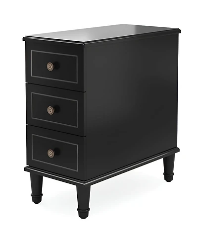Slickblue Wood Nightstand with 3 Drawers Fully Assembled Side Table