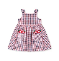 Florence Eiseman Toddler Girls Plaid Seersucker Dress With Flowers