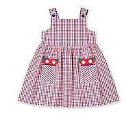 Florence Eiseman Little Girl Plaid Seersucker Dress With Flowers