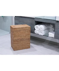 Artifacts Trading Company Rattan Rectangular Hamper with Hinged Lid