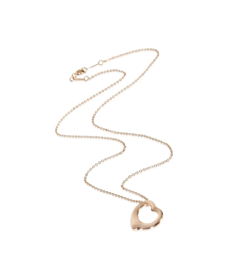 Pre-Owned Tiffany & Co Rose Gold Elsa Peretti Open Heart Pendant