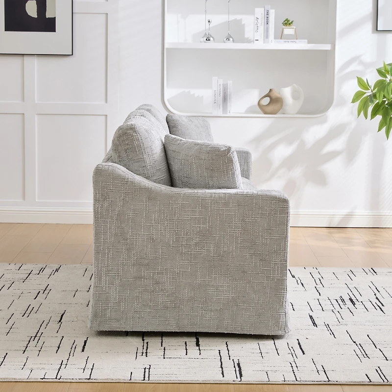 Streamdale Furniture Modern Casual Chenille Sofa, Deep Seat, Three-Seater, Removable Cover