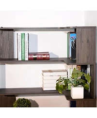 Streamdale Furniture 90cm Freestanding Corner Bookshelf with Anti-Tip Device