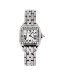Pre-Owned Cartier Panthere de Cartier Quartz Watch in Stainless Steel with Diamond Bezel 22mm